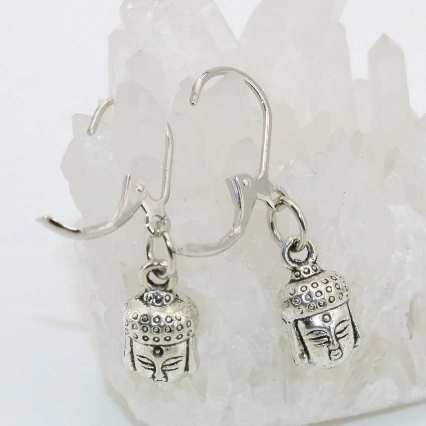 Vintage style plated drop earring lucky buddha shape 8*10mm dangle earrings for women gifts jewelry B2674 | Украшения и