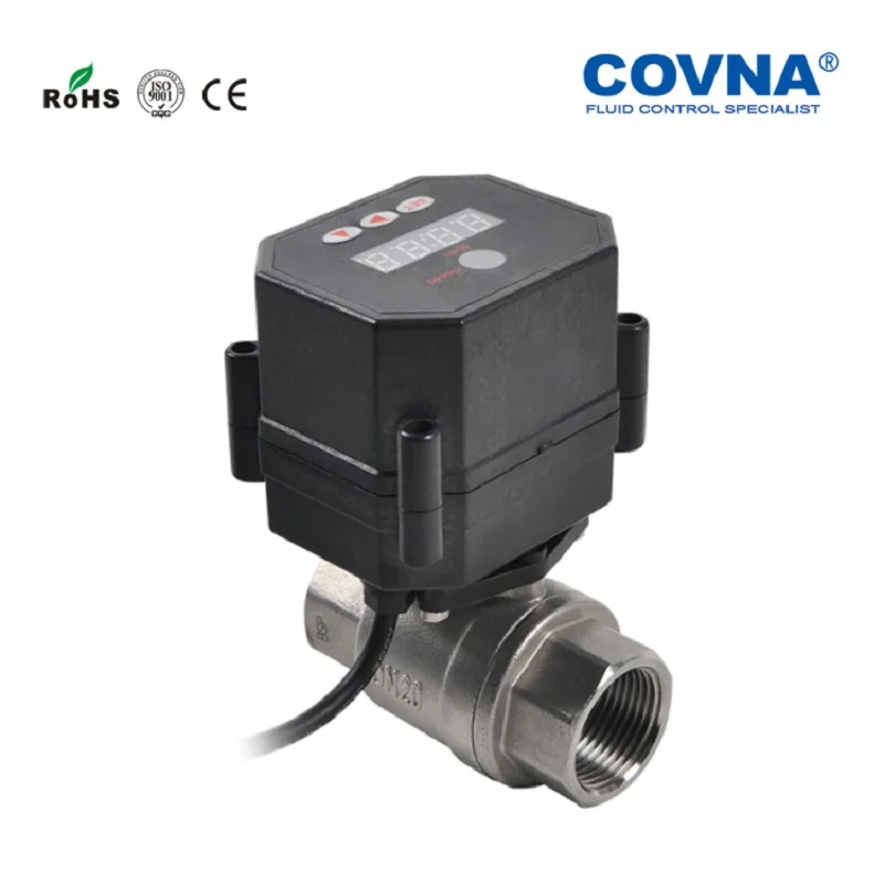 DN25 1 inch AC220V Electric Time control Stainless Steel 2 pc ball valve Female thread DC24v Обустройство дома
