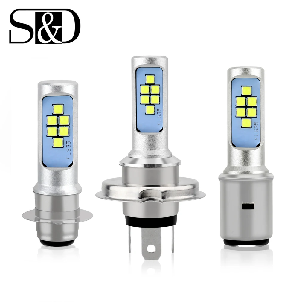 Светодиодная фара для мотоцикла S & D H4 BA20D P15D H6 Hi/Low Canbus Лампочка лм противотуманные