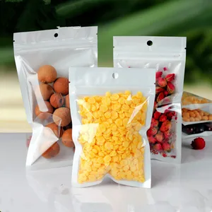 Пластиковый пакет на молнии, белыйпрозрачный, 100 шт.