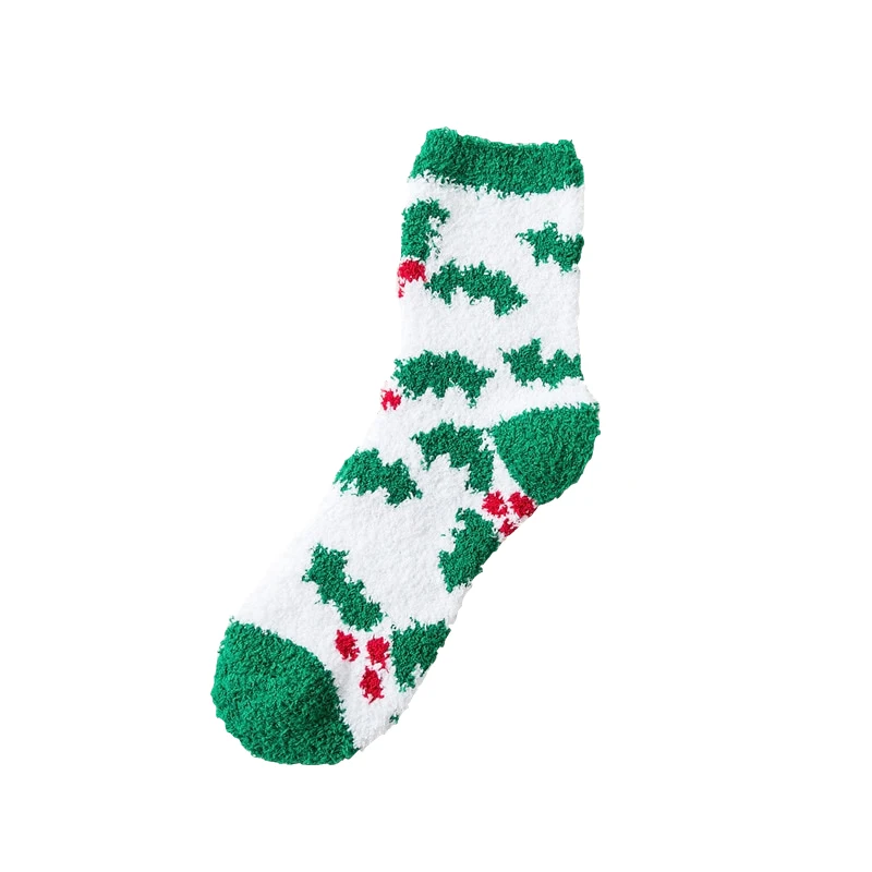 1 пара женские и мужские зимние теплые рождественские толстые носки бархатные