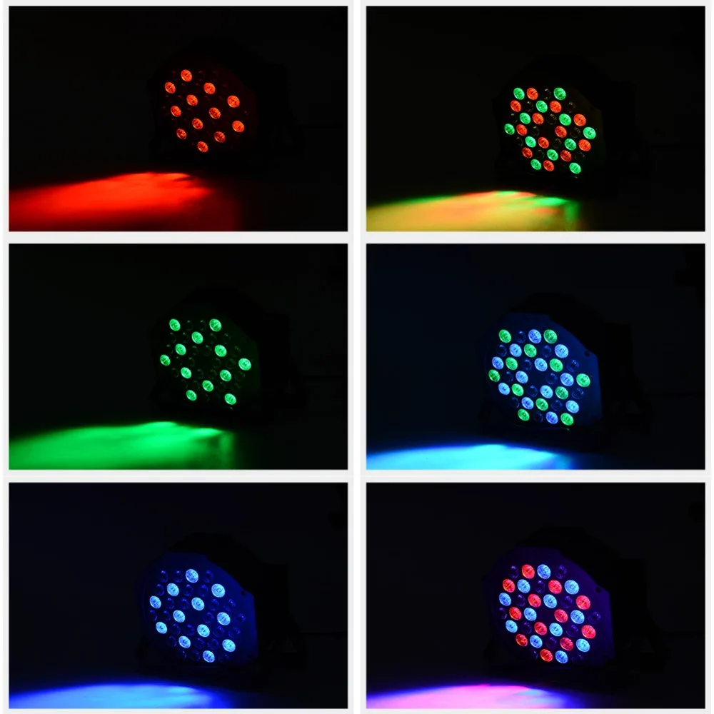 SOL светодиодный 4 упакованы 36 Par огни RGB красочные 7 режимов освещения сцены гибкие