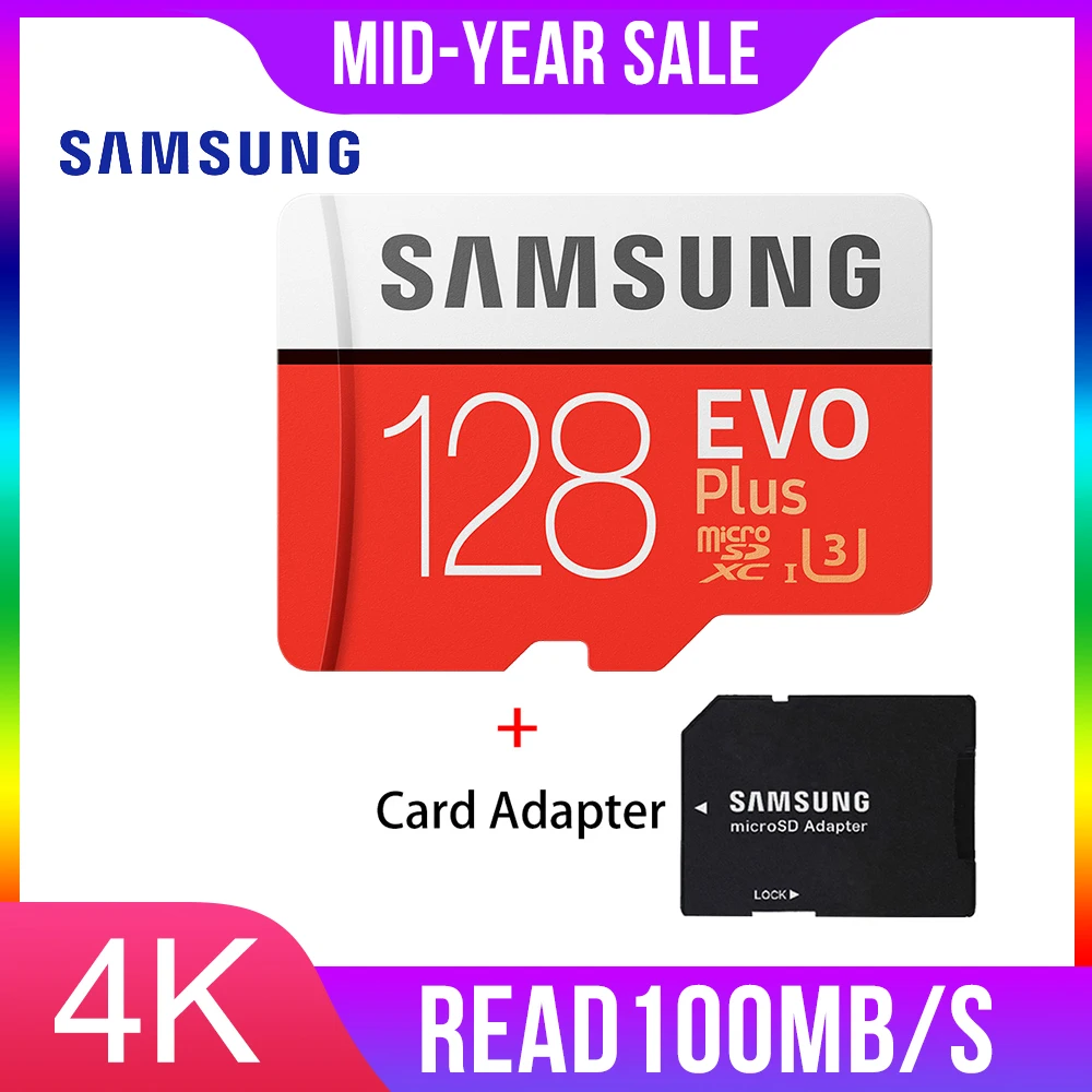 Карта памяти Micro SD SAMSUNG класс 10 128 ГБ ГБ|Карты памяти| |