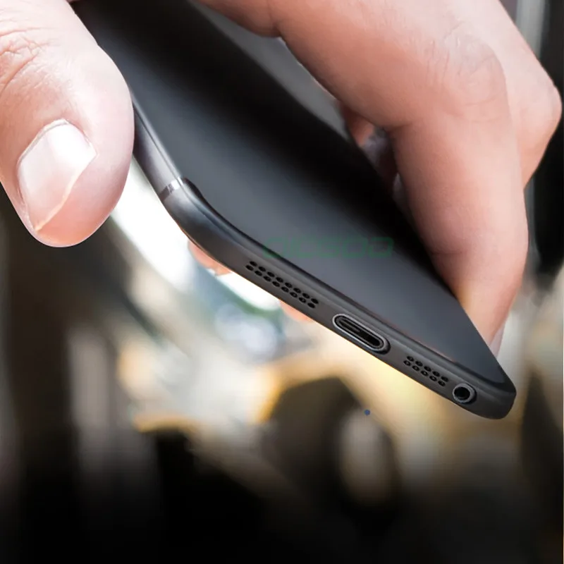 Роскошный силиконовый чехол OICGOO из ТПУ для iPhone 6 6s 7 Plus 5 5S SE s задняя Матовая Мягкая
