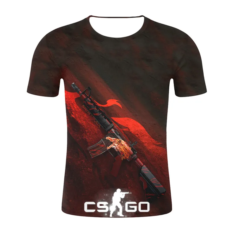 Новая летняя футболка с 3D принтом унисекс CS GO Counter Strike Global offension CSGO логотипом в