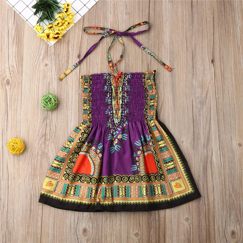 Детское платье для маленьких девочек летняя хлопковая одежда без рукавов с