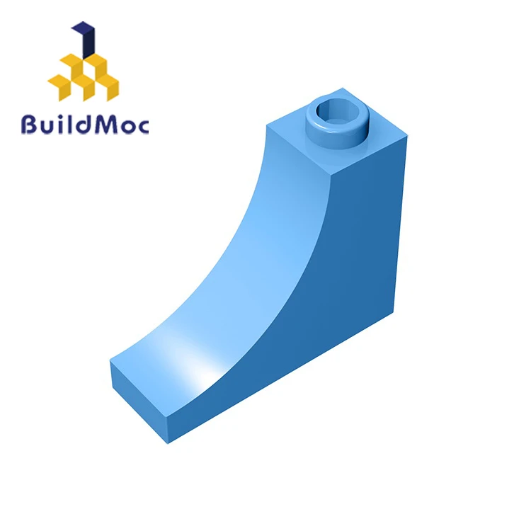 BuildMOC 18653 1x3x2 изогнутые кирпичные строительные блоки, детали DIY, развивающие игрушки, креативный подарок