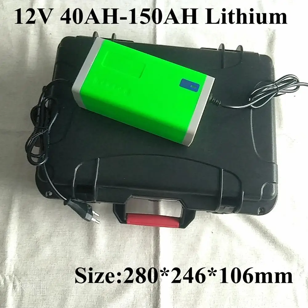 Водонепроницаемый 12В 80ач литиевая батарея 40ач 60ач 100ач 120ач 150ач USB солнечная для