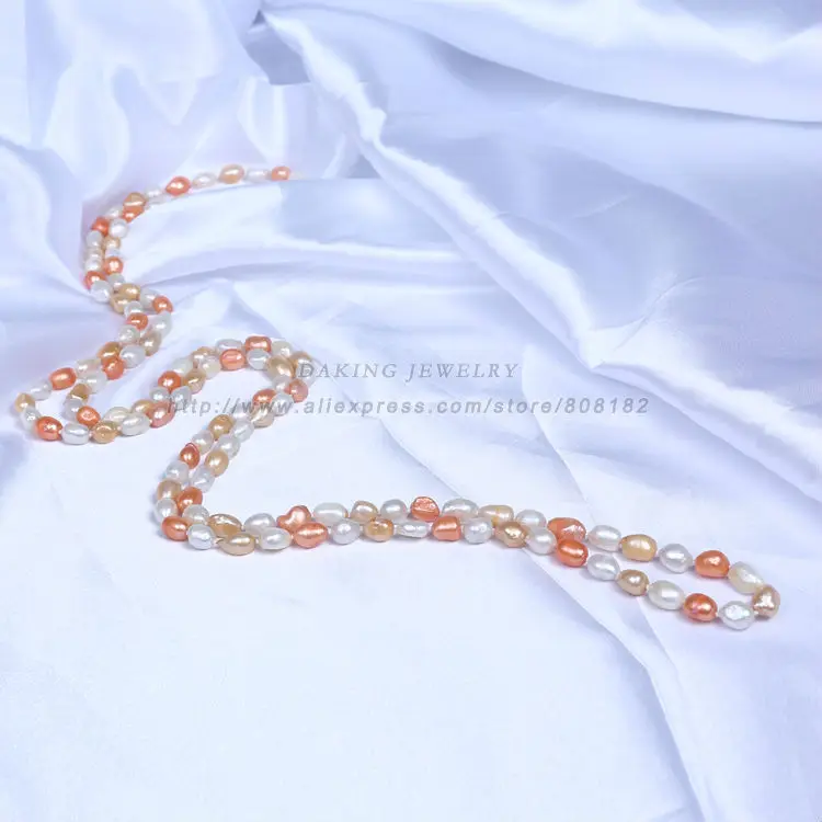 Женское ожерелье из натурального жемчуга длиной 158 см|necklace bracelet jewelry set|jewelry setsnecklace