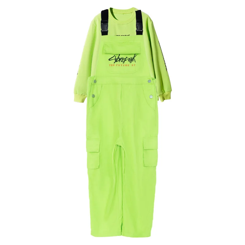 2pcs Suit Новые детские танцевальные костюмы, неоновая зеленая одежда для мальчиков комбинезон для уличных танцев, костюм Детская танцевальная одежда в стиле хип-хоп для мальчиков, BL1933 - Цвет: 2pcs Suit