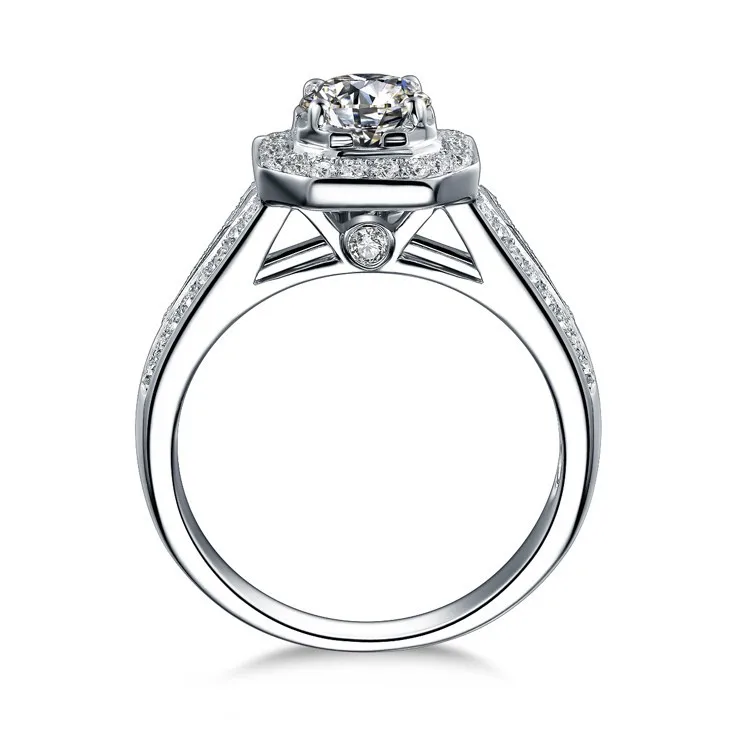 ZOCAI Новое поступление натуральный бриллиант 0,82 CT F-G/VS сертифицированное обручальное кольцо с бриллиантом хорошее ювелирное изделие W04973