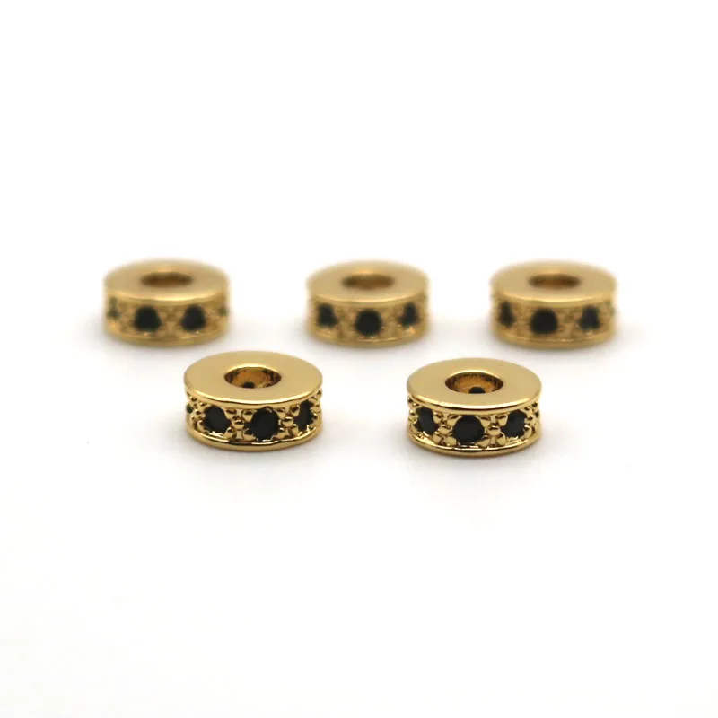 Ювелирные аксессуары для изготовления браслетов золотого цвета Круглый CZ