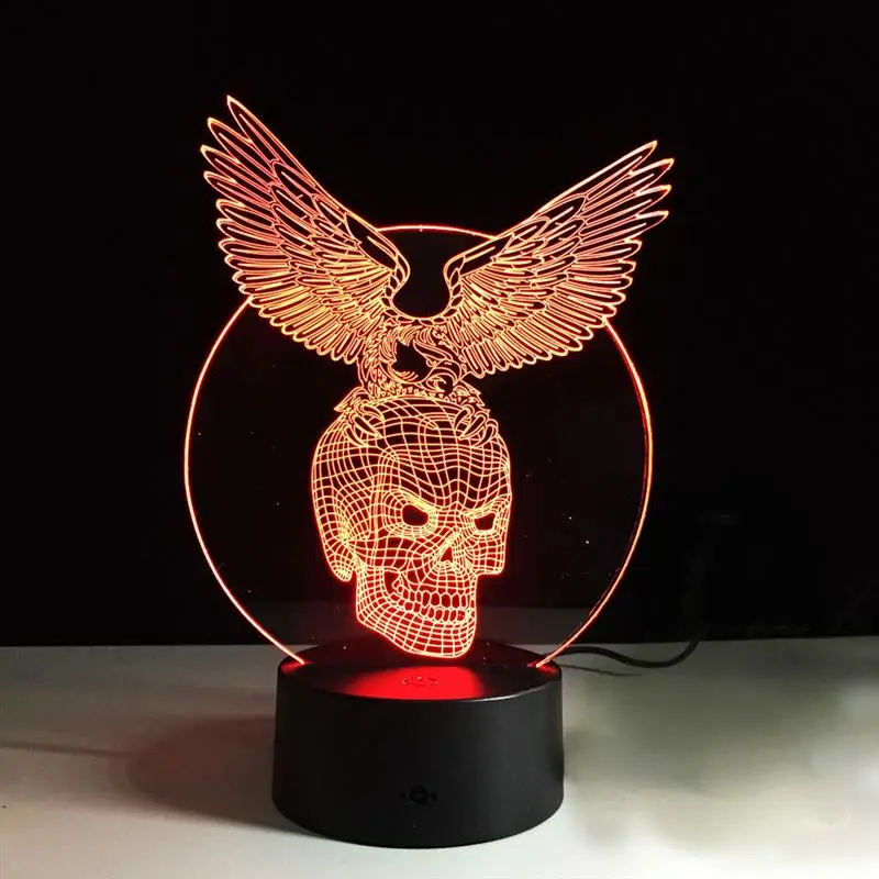 3D светодиодный ночник 7 цветов изменить сенсорный переключатель USB Powered
