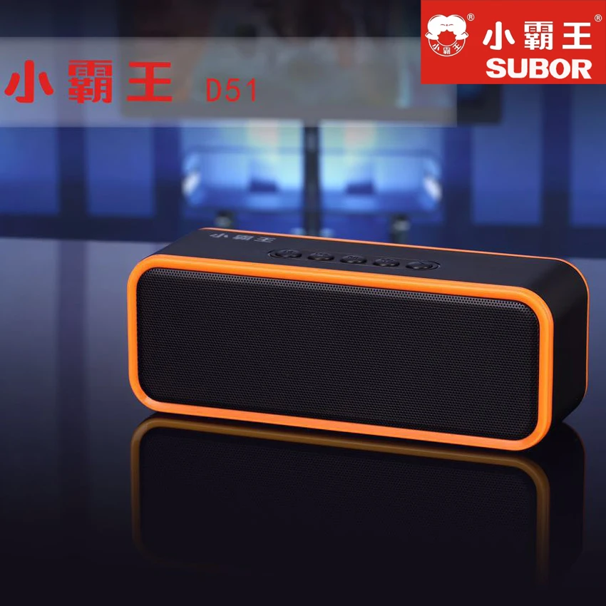 Subor D51 Wireless Bluetooth Speaker High-fidelity Bass Sound FM Radio USB Mic TF Card Stereo Subwoofer Dual Loudspeaker | Электроника