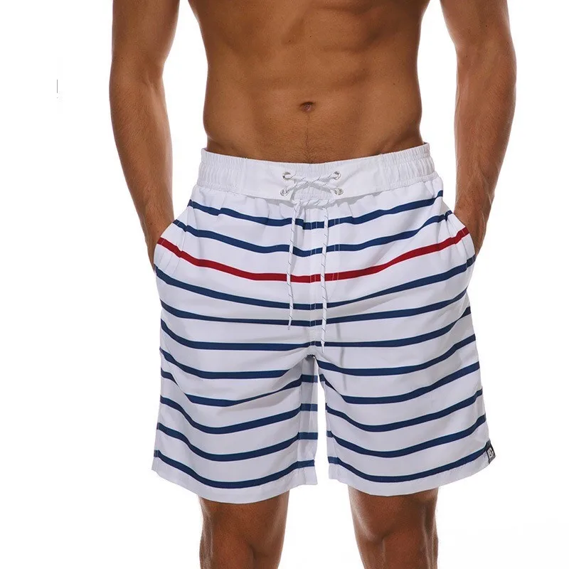 

Men's Striped Board Shorts,Men's Boxer Trunks,Men's Quick Dry Beach Shorts