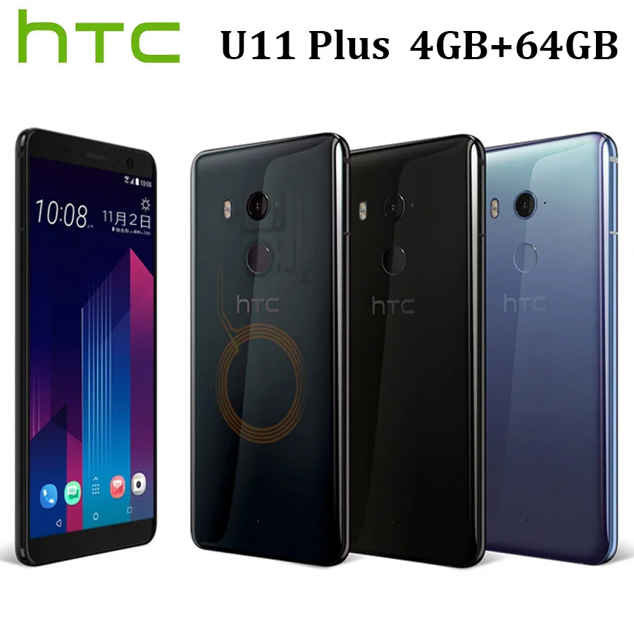 HK версия htc U11 Plus U11+ Dual SIM LTE мобильный телефон 4 Гб+ 64 Гб Восьмиядерный процессор Snapdragon 6," 1440x2880P 18:9 полный экран NFC Android