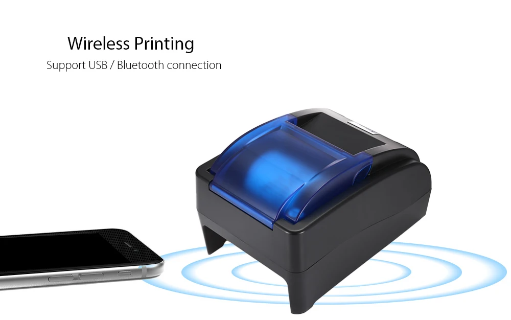 HOIN HOP-H58 58 мм беспроводной термопринтер Bluetooth ESC POS USB приемная печатная машина Поддержка Android iOS денежный ящик