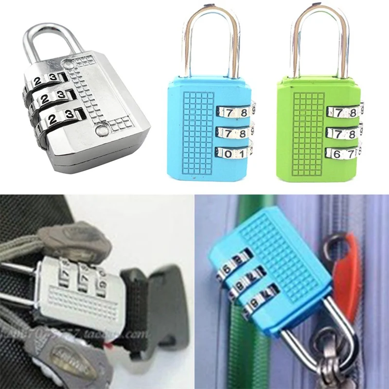 

New Combination Lock 3 Dial Digit Number Password Lock Travel Security Locker Travel Lock For Luggage/Bag/Backpack/Drawer