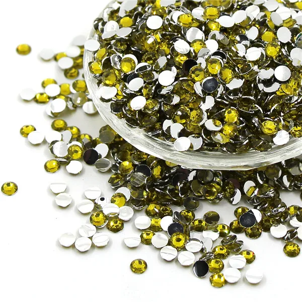 Olive 1000 шт, стразы из смолы, круглые, 4 мм, камни и кристаллы для одежды, телефона, наклейки, алмазное сверло для рукоделия, аксессуары для женщин - Цвет: Olive