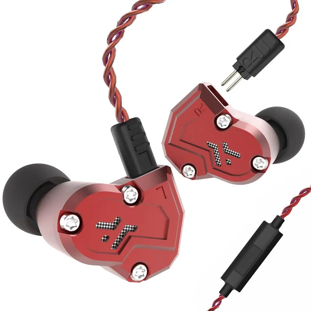 Red with mic Оригинальные гибридные наушники-вкладыши revoonext QT3s 2DD+ 2BA, Hi-Fi, DJ монитор, спортивные наушники для бега, гарнитура, вкладыши, обновленная Yinyoo, QT3 - Цвет: Red with mic