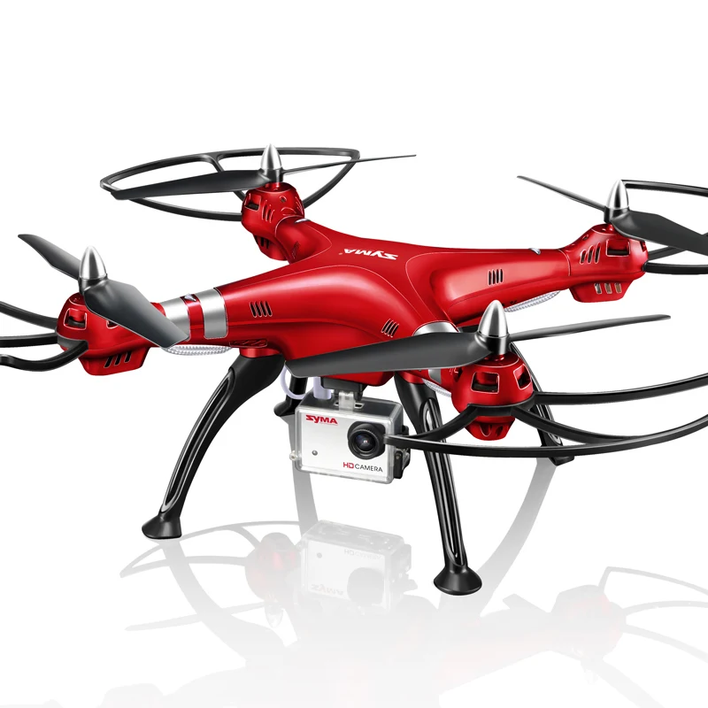 Syma X8HG RTF Радиоуправляемый Дрон Квадрокоптер с камерой 8.0MP 1080P HD автоматический