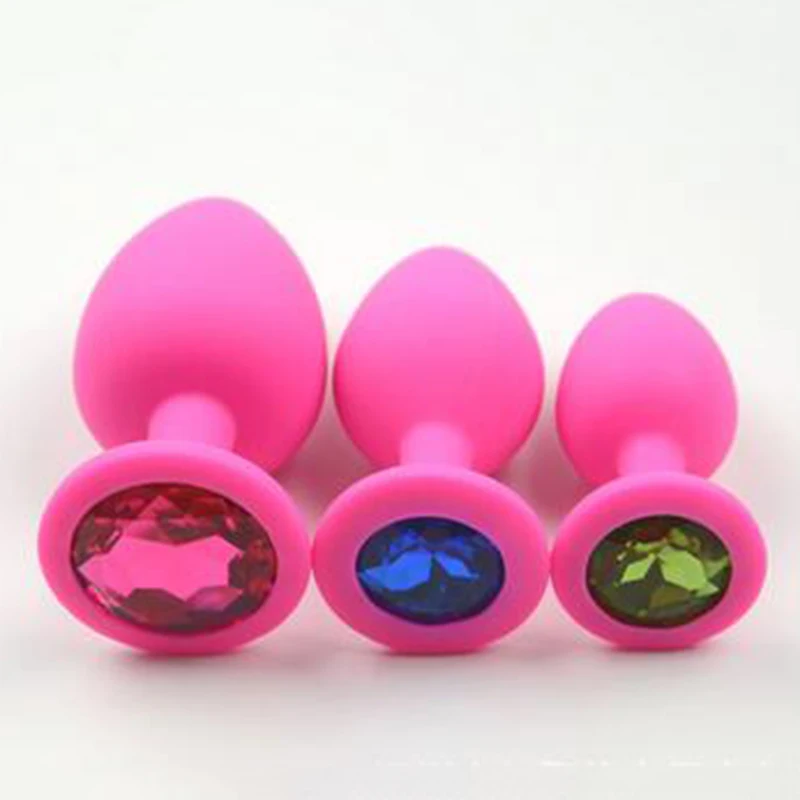 Zerosky Silicone Rose Butt Plug Anal Trainer Set Sex Toy For Men Women Products 3 Sizes |