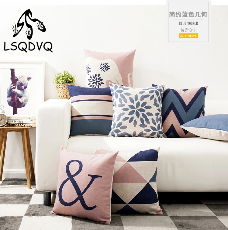 

Наволочка для подушки в нордическом стиле с геометрическим рисунком, украшение для дивана, дома, 45x45