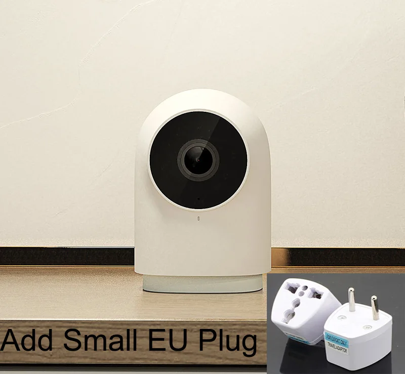 Новейшая умная камера Aqara G2 1080P шлюз издание Zigbee связь смарт-устройств IP Wifi Беспроводная облачная Домашняя безопасность - Цвет: Add Small EU Plug