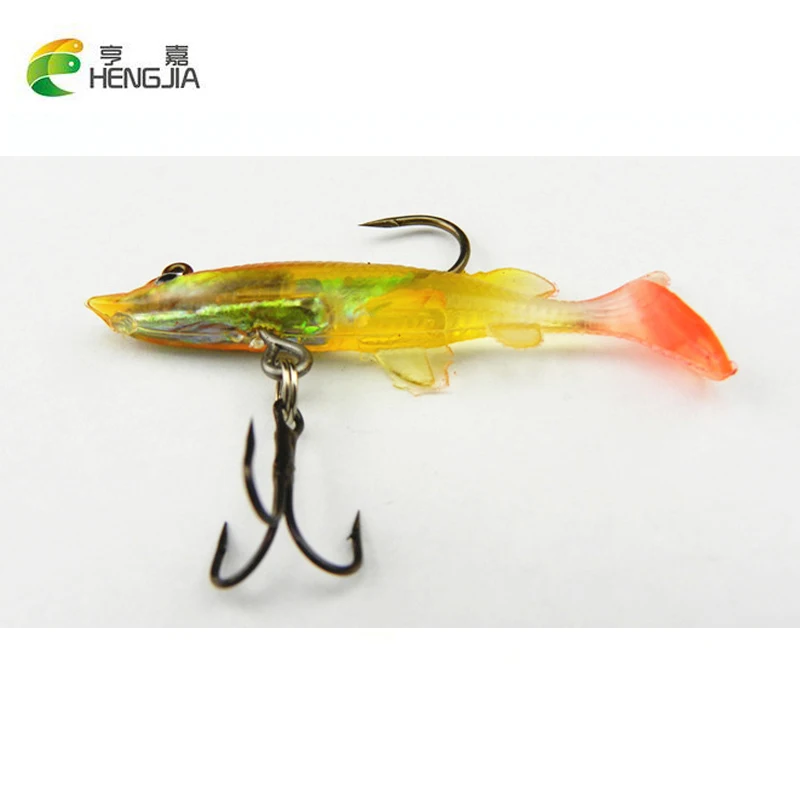 

2014 jig wobbler saltwater fishing lures spoon fresh baits Fishing Lure 6CM 4G shad soft plastic fishing lure soft baits 50PCS