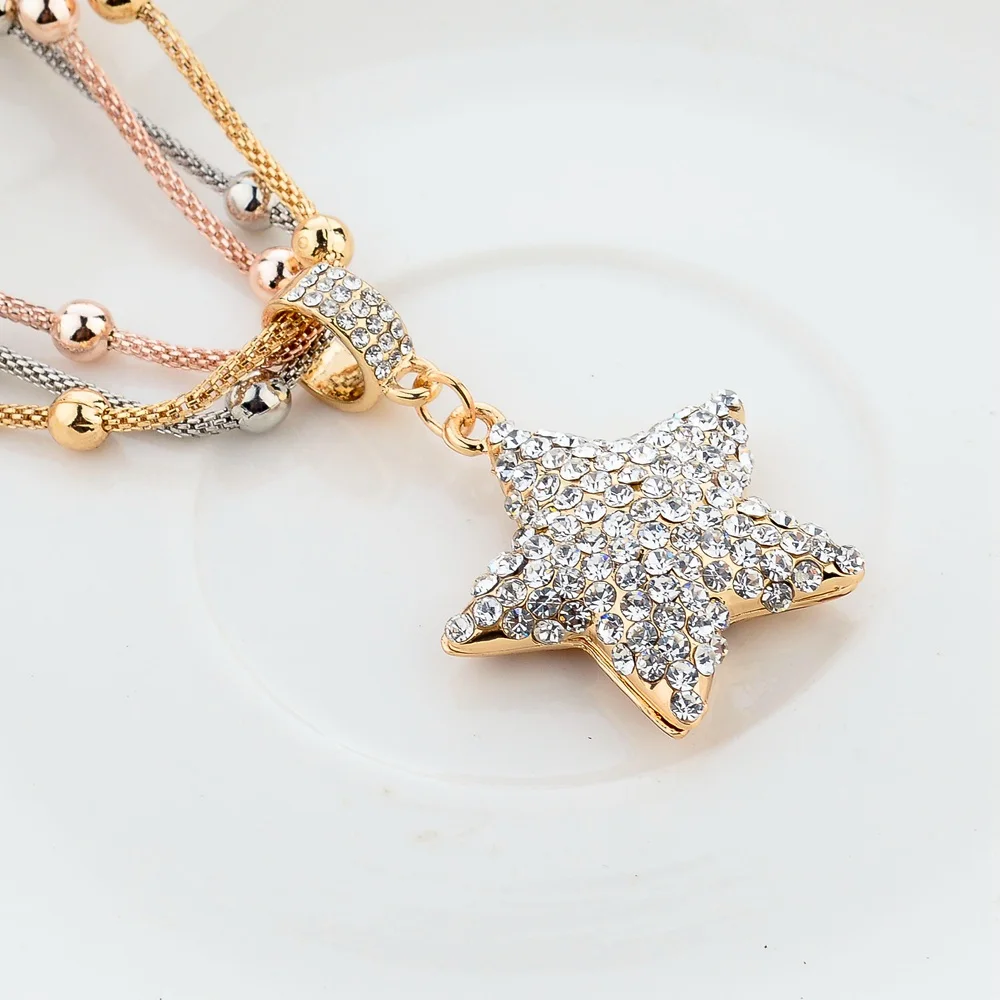 Женское винтажное ожерелье LongWay длинное золотого цвета цепочка из австрийской