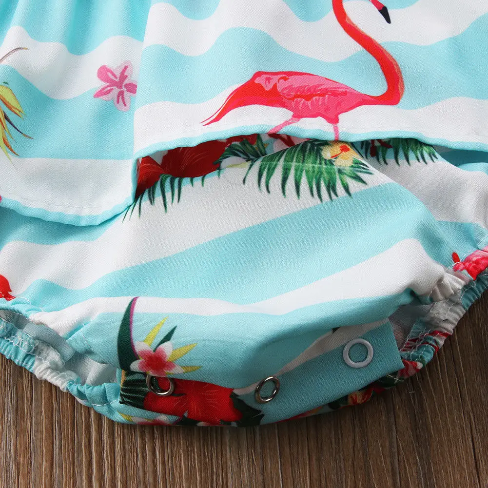 Детские боди с цветочным рисунком для новорожденных Летний комбинезон без