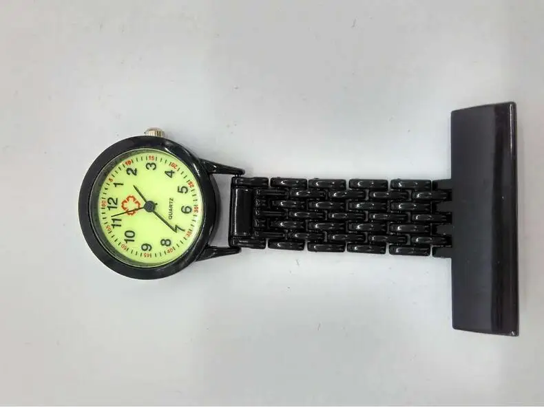 Модные кварцевые часы PML5878 с черным стальным ремешком для медсестер и медиков