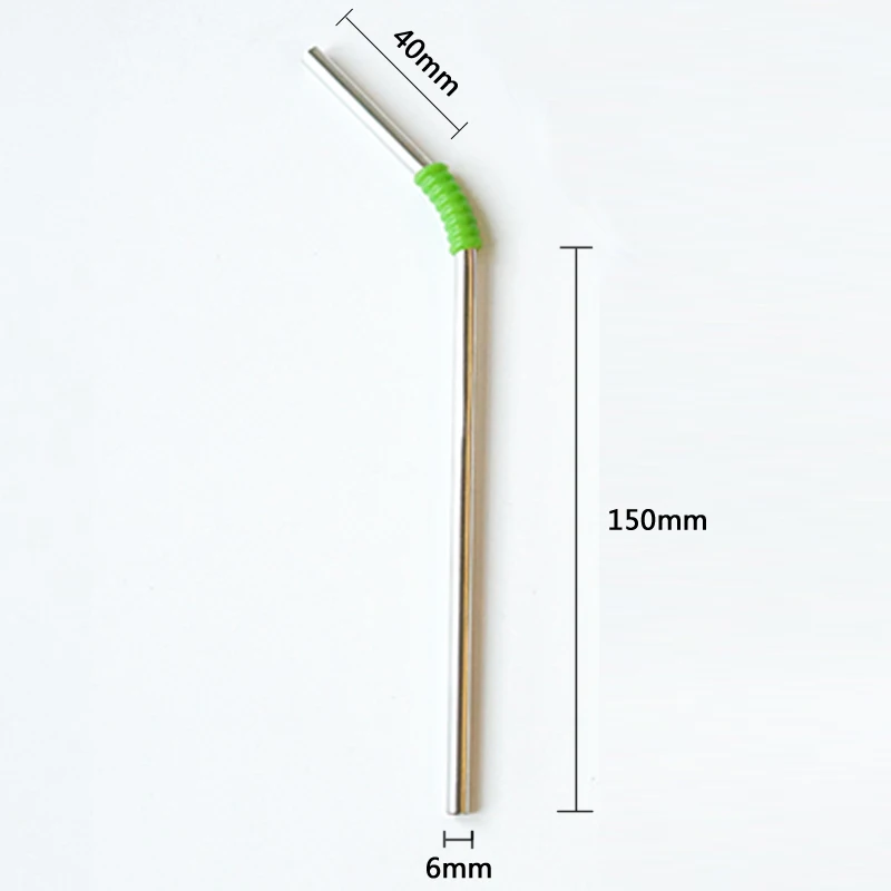 Reusable Metal Straw Straight Bent Spoon Cleaner Brush Stainless Steel Drinking Bag Set Bar Accessory | Дом и сад