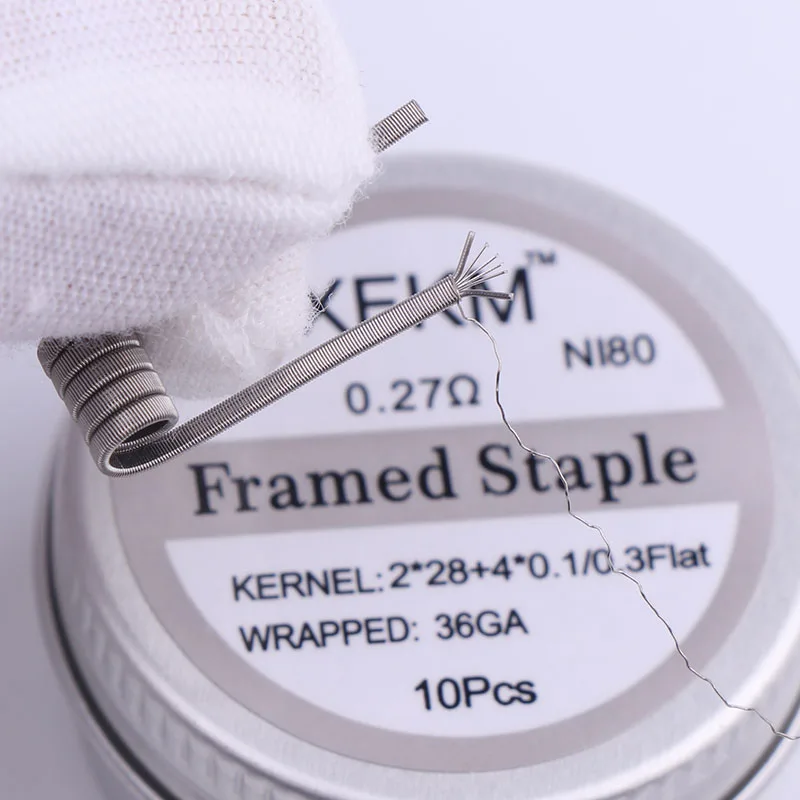 XFKM NI80 высокая плотность Clapton готовые катушки для электронной сигареты RDA RTA RBA атомайзер мод нагревательный провод