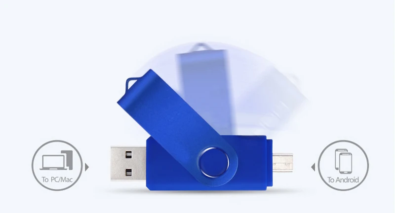 Реальный двойной флеш-накопитель, OTG Android смартфон вращающийся USB флэш-накопитель 64 ГБ 32 ГБ 16 ГБ 8 ГБ Memoria CLE USB Stick флэш-карта