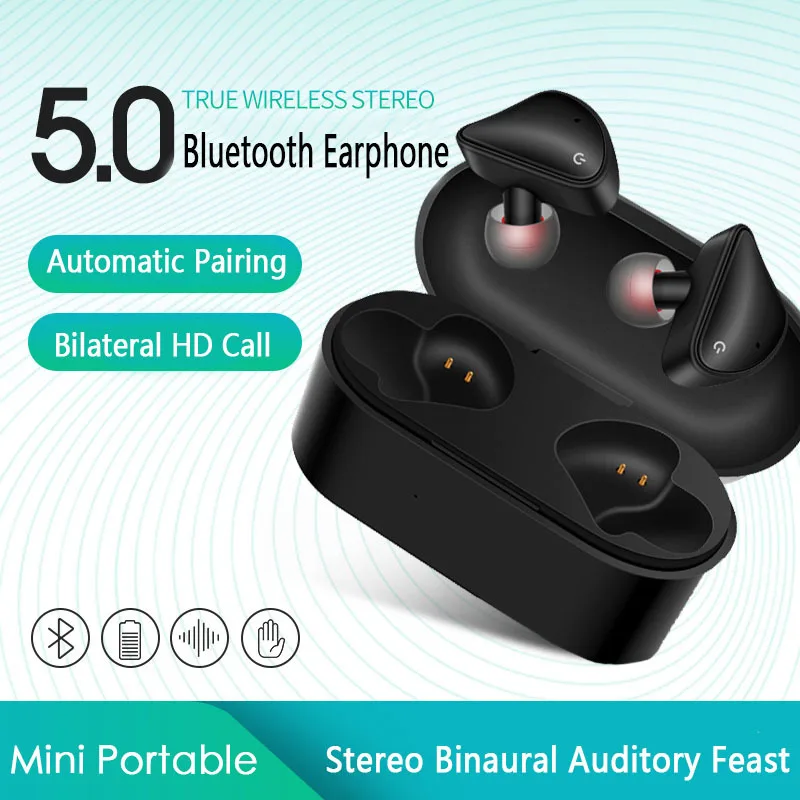 Bluetooth TWS 5 0 наушники мини беспроводные 3D стерео звук спортивные игровая гарнитура