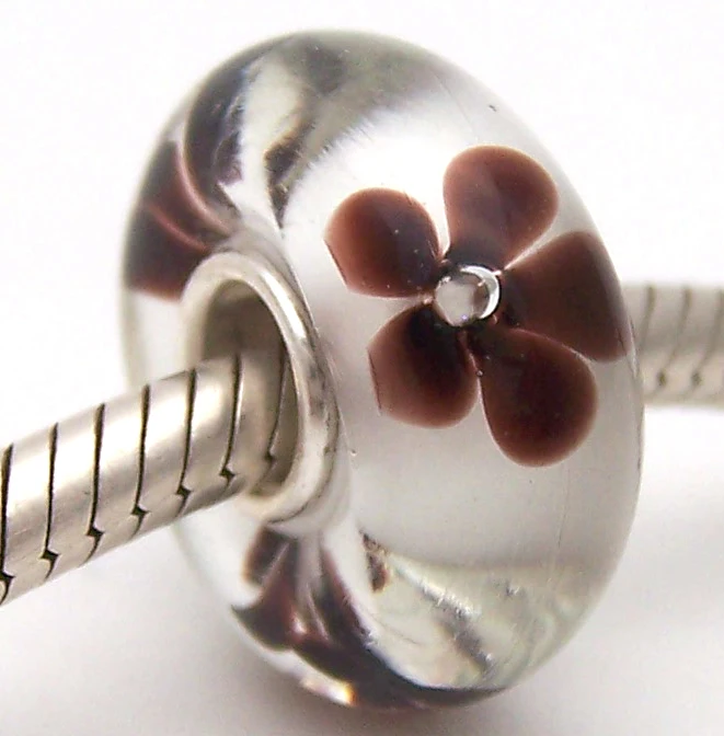 

JG1067 100% S925 Sterling Silver Beads Murano Glass beads Fit European Charms Bracelet charms diy jewelry Lampwork GlassBeads
