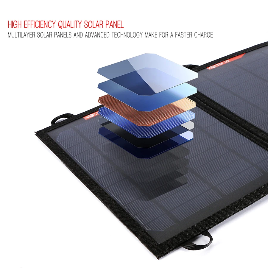 Портативное зарядное устройство ELEGEEK на солнечной батарее 21 Вт 18 В/5 В|solar panel solar