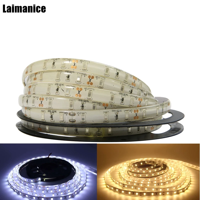 Гибкая светодиодная лента 12 В постоянного тока 5630 5730 SMD ip20 ip65 водонепроницаемая 60