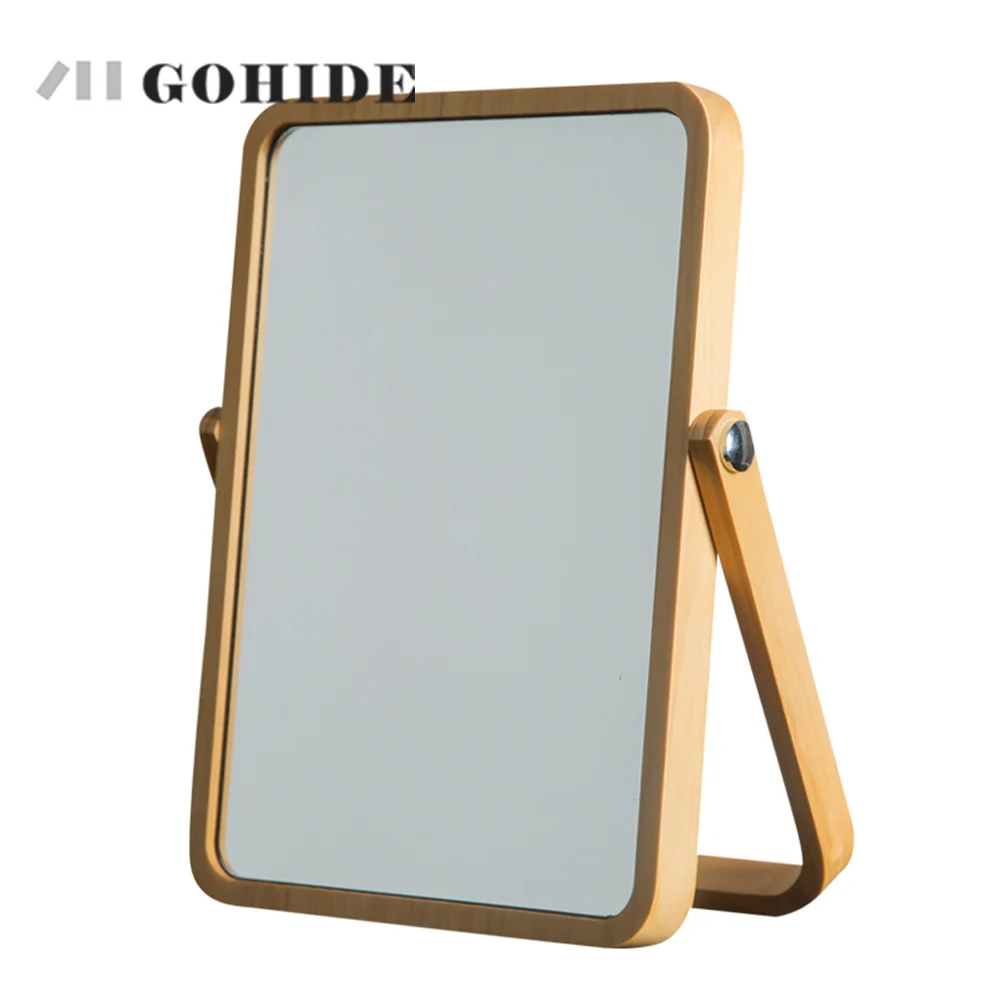 DUH настольное зеркало для макияжа цвет дерева декоративное косметическое ванной