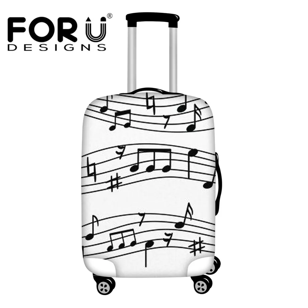 FORUDESIGNS/высокое качество, защитный чехол для багажа, с принтом в виде нот, чехол для костюма, пылезащитный чехол, сумка на колесиках, чехлы для 18-30 дюймов