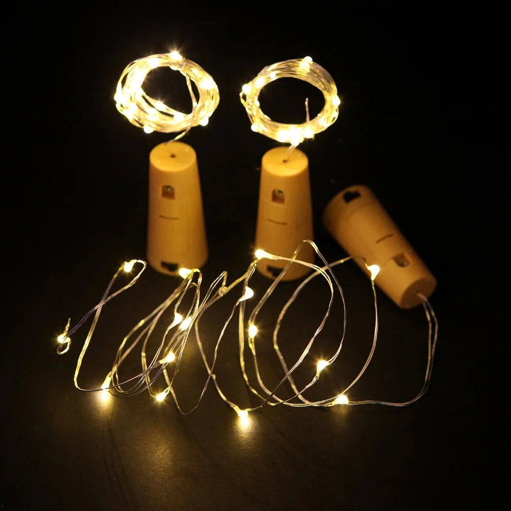 9 видов цветов 2 м 20Led Горячая светильник бутылки! Винные бутылки светильники-пробка медная проволока гирлянды для свадьбы фестиваль вечерние украшения