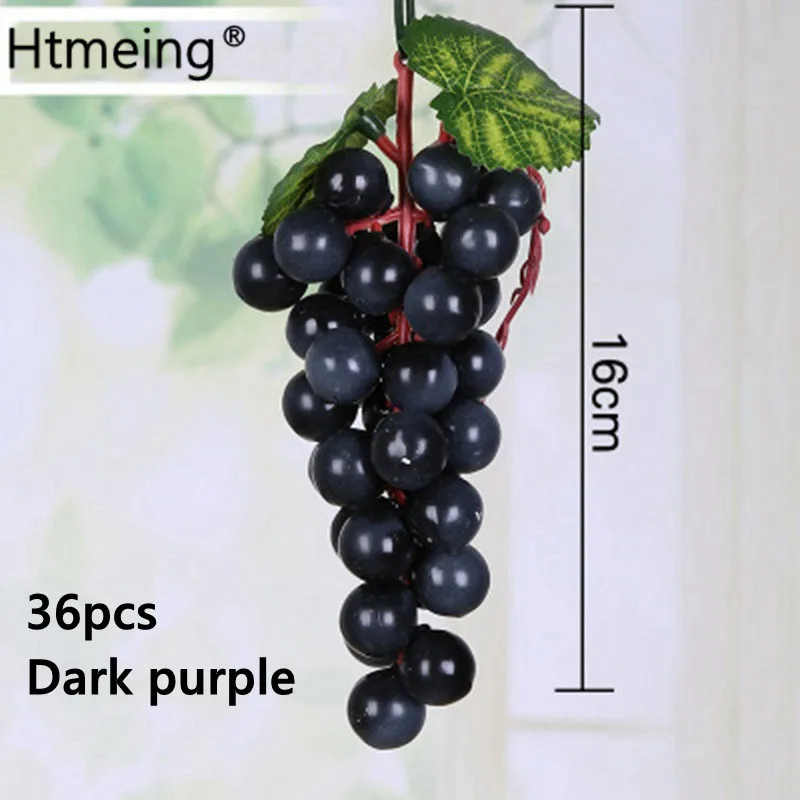 dark purple 1 Искусственный фруктовый декор для домашнего интерьера, декоративный фруктовый пластик, яблоко, лимон, персик, апельсин, реквизит для фотосъемки, аксессуары для творчества - Цвет: dark purple 1