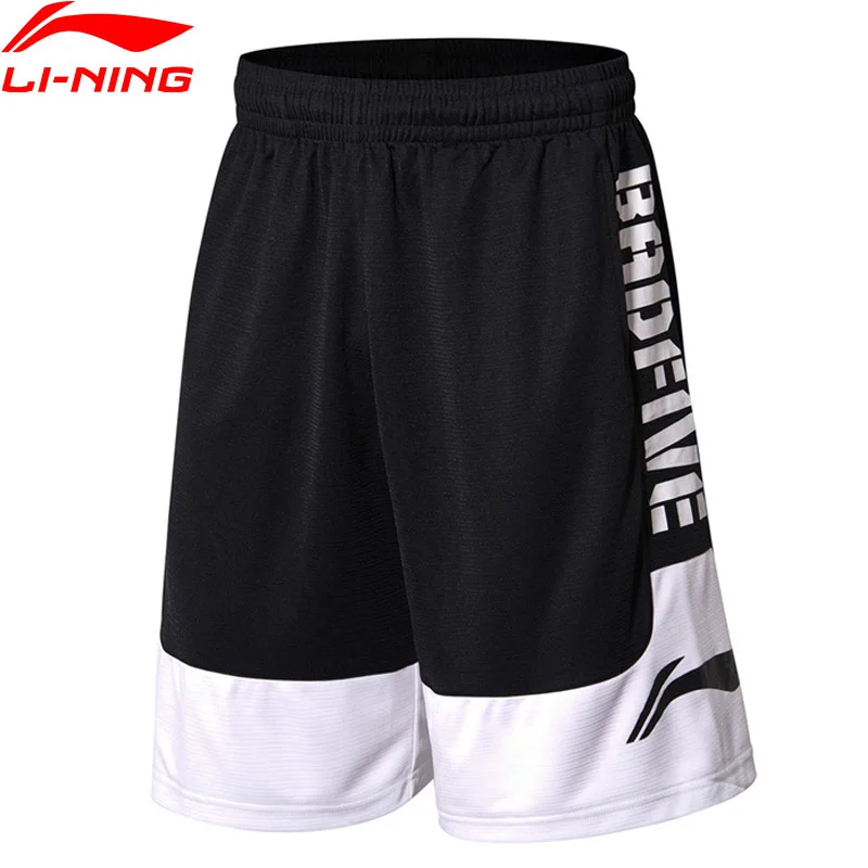 Li-Ning мужские шорты BAD FIVE для соревнований по баскетболу, свободные, дышащие, полиэстер, Удобная подкладка, спортивные шорты AAPN169 CJAS18