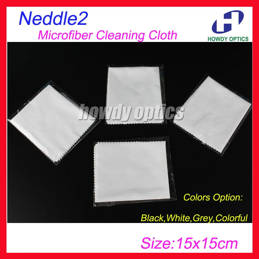 

175gsm 100pcs 15x15cm Colorful White Black grey glasses cleaning cloth lens microfiber cleaning cloth individual packing