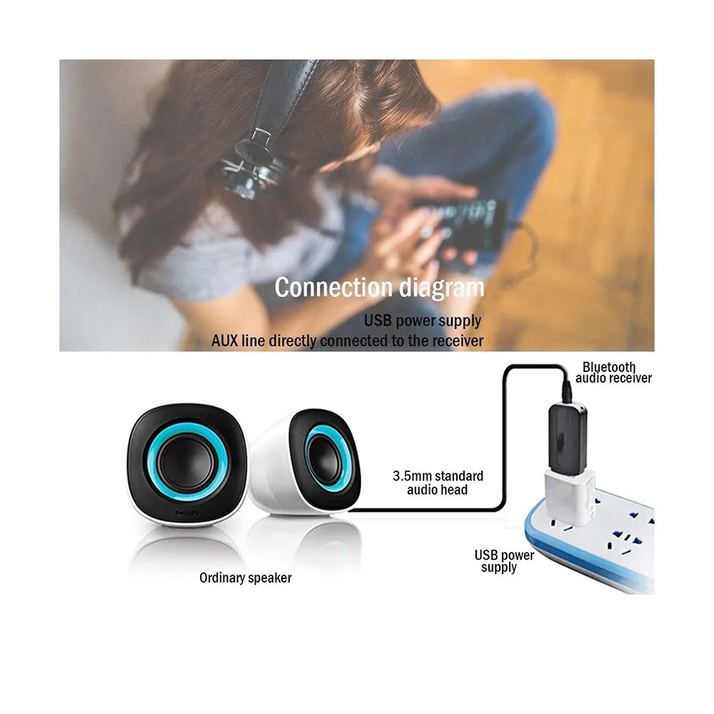 Автомобильный аудио адаптер 3 5 мм bluetooth-приемник USB передатчик автомобильный Aux