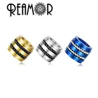 REAMOR покрытие цвет 316l нержавеющая сталь цилиндрические бусины со стальной проволокой DIY металлический бисер украшения аксессуары для изготовления браслета