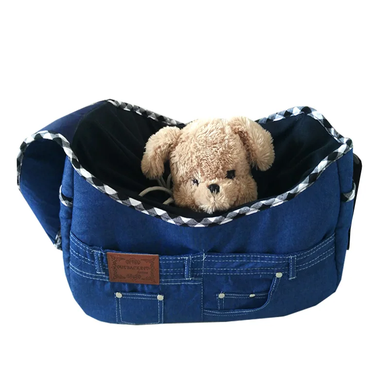 Dourable джинсовая переноска для домашних животных кошек маленьких собак