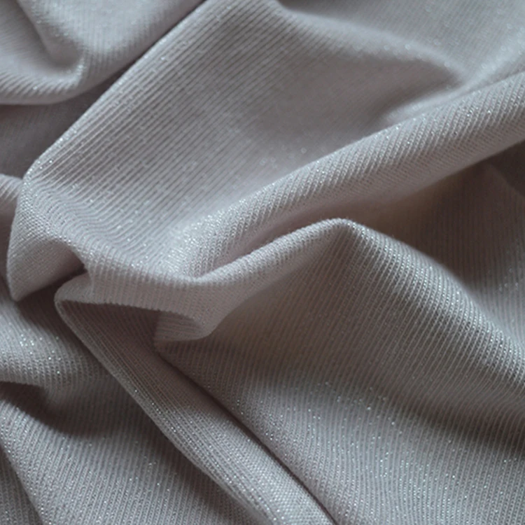 

Silk Cotton Fabric Dress Light Silver Linen Knitted Clothing Backing Cloth Dress Completely Tied Bar Dress