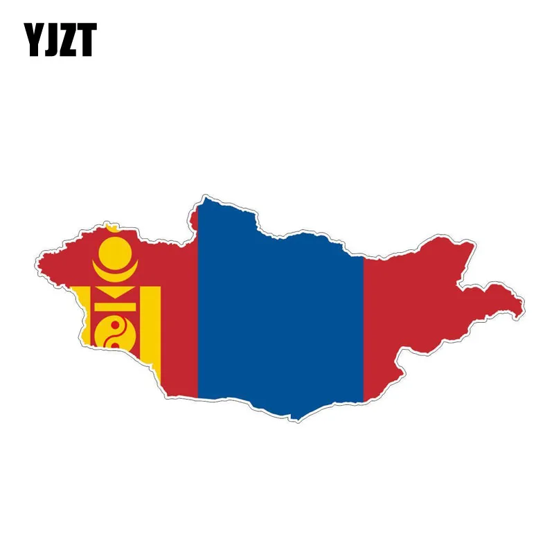 YJZT 14 5 см * 6 7 автомобильный Стайлинг флаг Монголии карта Автомобильная Наклейка